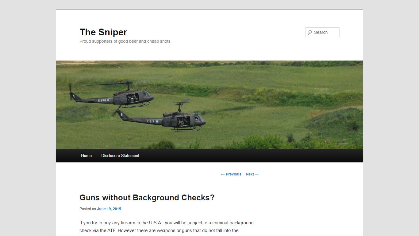 Guns without Background Checks? - The SniperThe Sniper